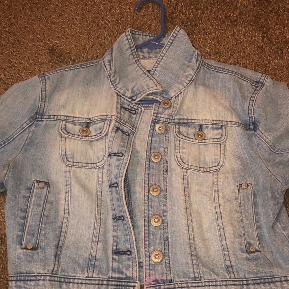 cropped jean jacket
